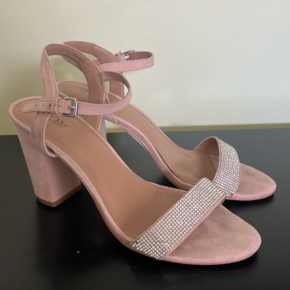 Abound Rhinestone ankle strap heels